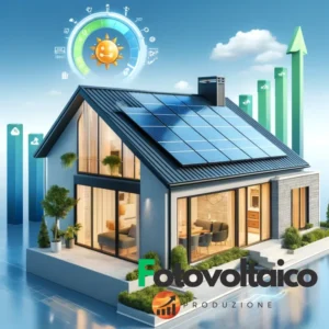 Guadagna impianto fotovoltaico 6 kW: visualizzazione di una casa con impianto solare 6 kW, mostrando i benefici economici e i guadagni derivanti dall'energia solare.