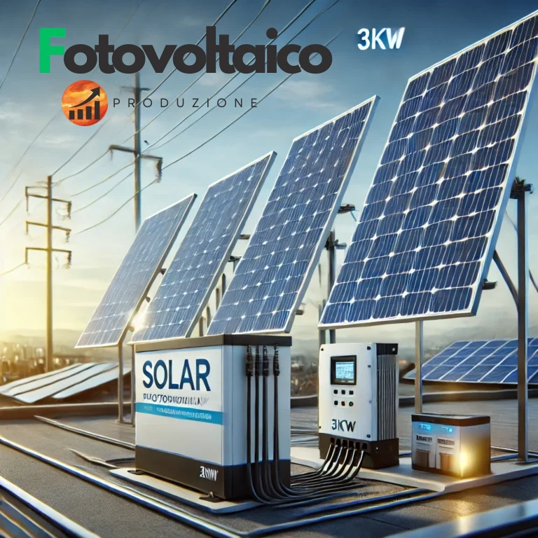 Costo impianto fotovoltaico 3 kW senza accumulo installato su tetto, con opzione per kit fotovoltaico 3 kW con accumulo a prezzo competitivo.