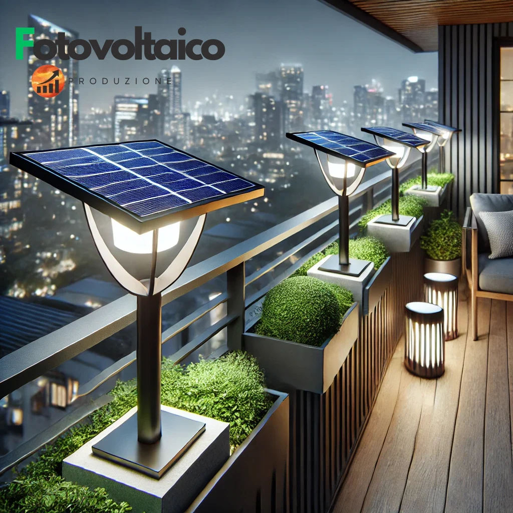 Lampade solari da balcone con tecnologia avanzata per illuminazione esterna