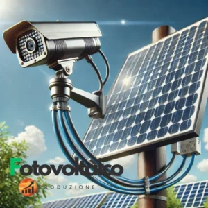 Telecamere a pannelli solari professionale installate all'esterno di una casa moderna, garantendo sicurezza e monitoraggio continuo tramite energia solare