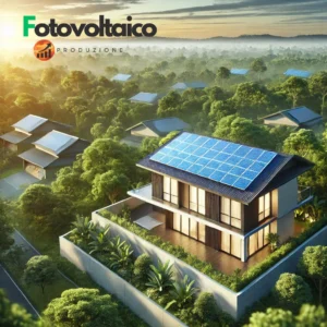 Detrazione fotovoltaico senza ristrutturazione: un impianto fotovoltaico installato su un tetto residenziale moderno senza segni di ristrutturazione visibili.