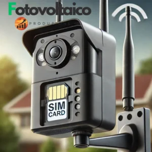 Telecamera con sim sim card a batteria, ideale per sicurezza esterna con tecnologia 4G e pannello solare integrato