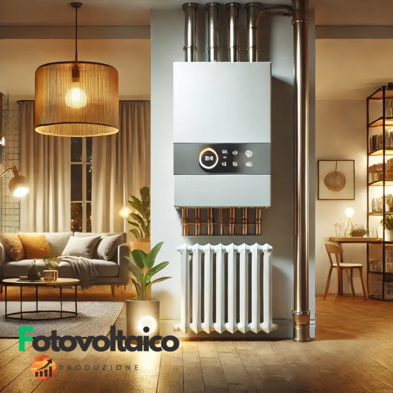 Caldaia con pompa di calore​ prezzi e come funziona installata in una casa moderna, con un sistema di riscaldamento eco-sostenibile e a basso consumo energetico