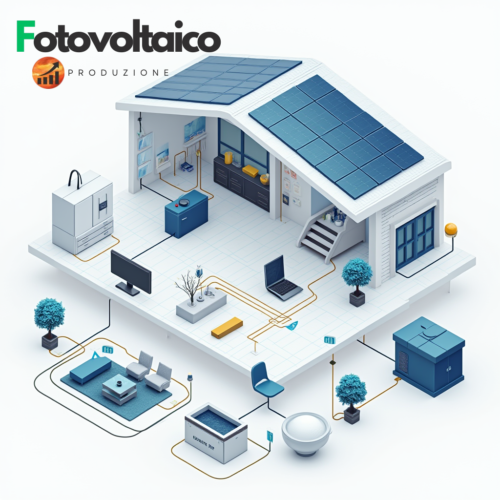 Schema Elettrico Impianto Fotovoltaico 6 kW: Dettaglio dell'installazione elettrica per un impianto fotovoltaico da 6 kW, ottimizzato per massimizzare l'efficienza energetica.